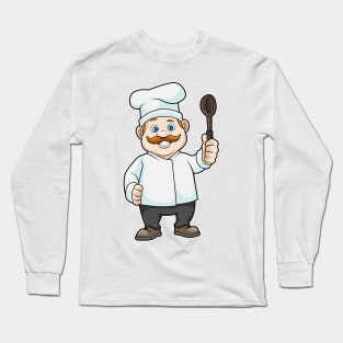 Chef with Chef's hat & Soup spoon Long Sleeve T-Shirt